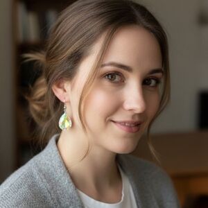 Fashion Jewelry Iridescent Tear Drop Earrings (New)